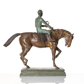 Skulptur, patinerad brons.