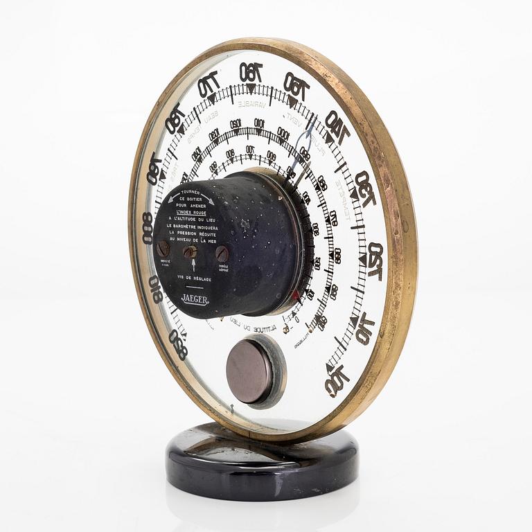 A mid-20th century barometer, Jaeger, model 7.A.B, France.