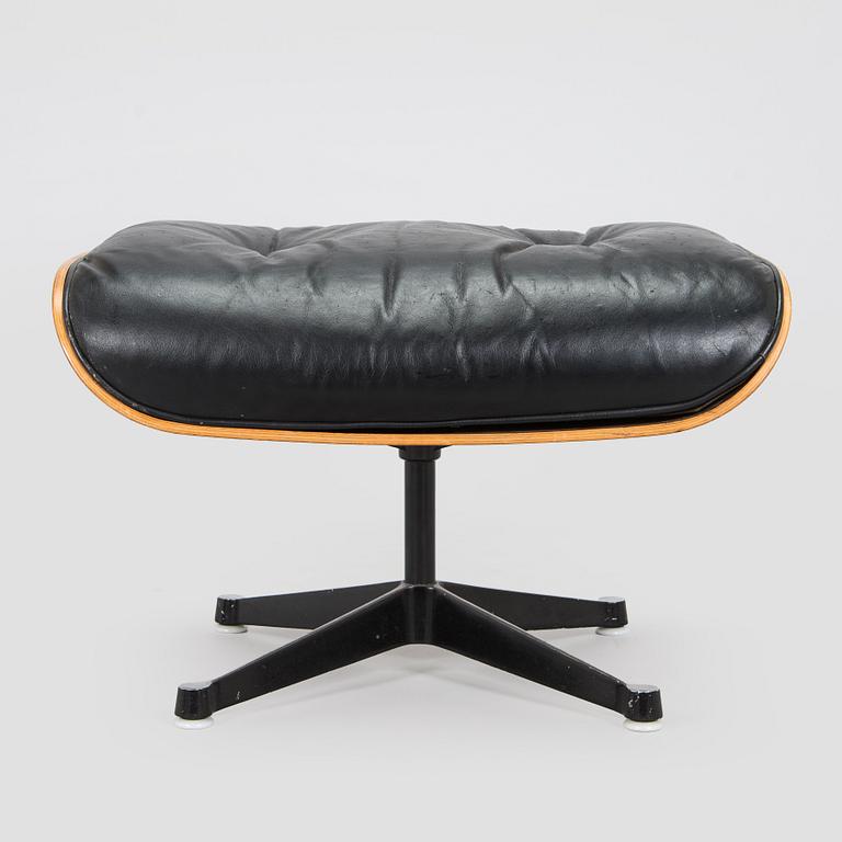 Charles and Ray Eames, a 1960s 'Lounge chair' and stool for Herman Miller.