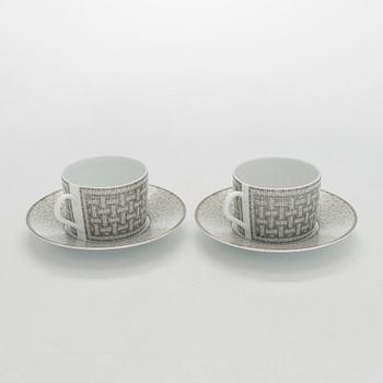Hermès, koppar med fat, ett par, " Mosaique au 24".