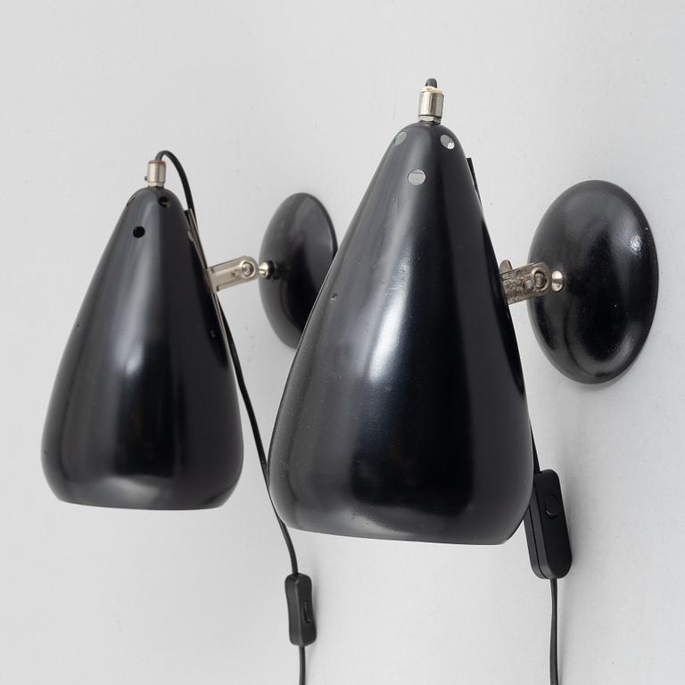 A pair of model 141115-1 'Turbine' lamps, Asea.