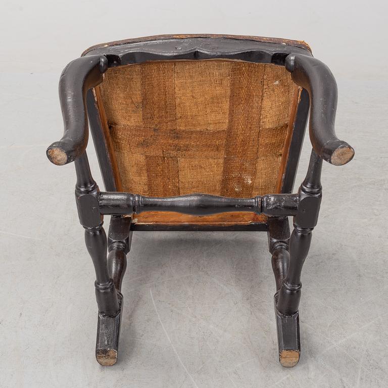 An 18th century rococo chair.