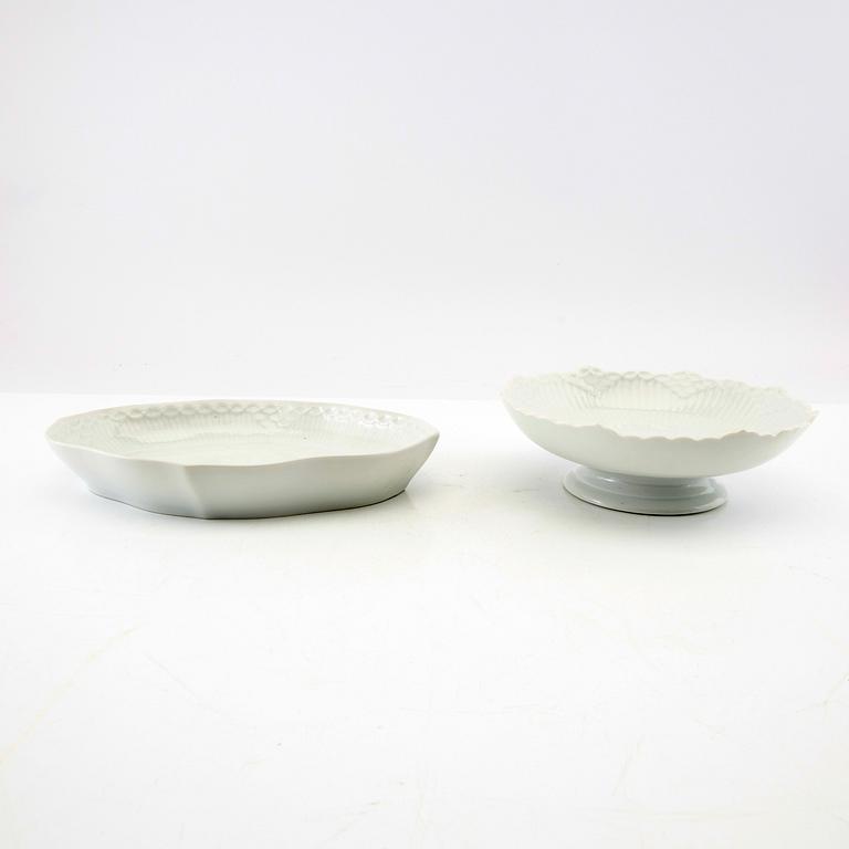 Servisdelar 19 dlr "Musselmalet" hel och havblonde Royal Copenhagen Danmark 1974-1999 porslin.