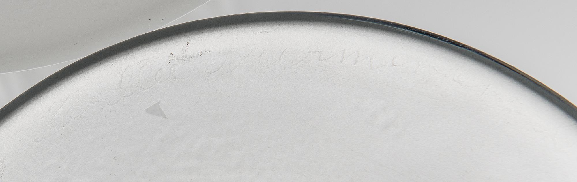 KERTTU NURMINEN, A GLASS SCULPTURE, signed Kerttu Nurminen Nuutajärvi Notsjö 1991.