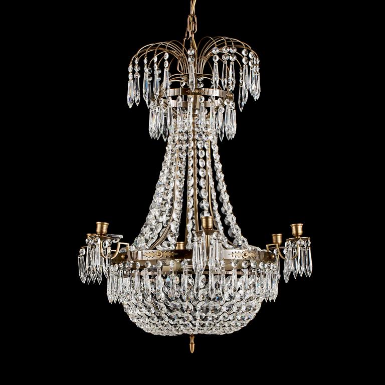 LJUSKRONA, gustaviansk stil, 1900-tal. Höjd ca 67cm.
