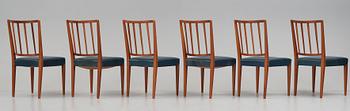 Josef Frank, a set of six chairs, model 815, for Svenskt Tenn, Sweden 1940's-50’s.