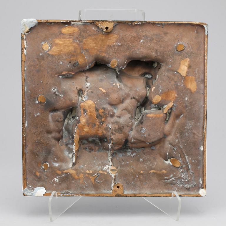 STIG BLOMBERG, plakett, patineradbrons, signerad,