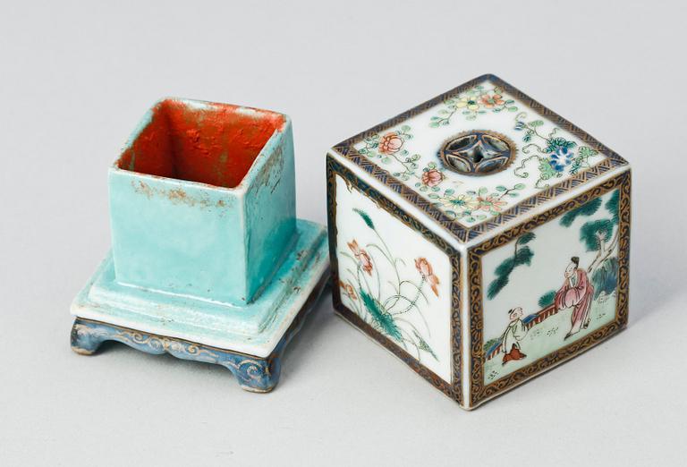 SIGILLASK, porslin, Kina, sen Qing, 1800/1900-tal.