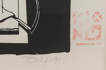TONY MANIERI,  litografier 2 st signerade, daterad och numrerade 84/99.