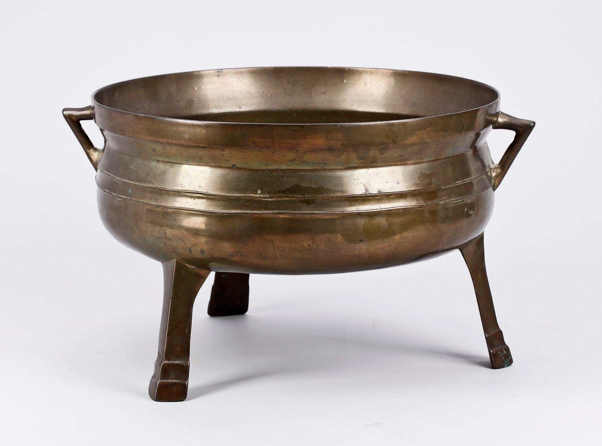 GRYTA, mässing, 1700/1800-tal.