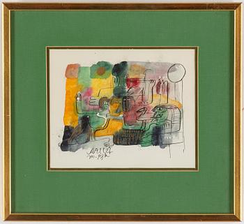 MADELEINE PYK, watercolour, signed.
