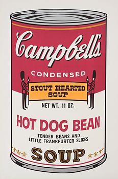 176. Andy Warhol, "Hot Dog Bean" from "Campbell's Soup II".