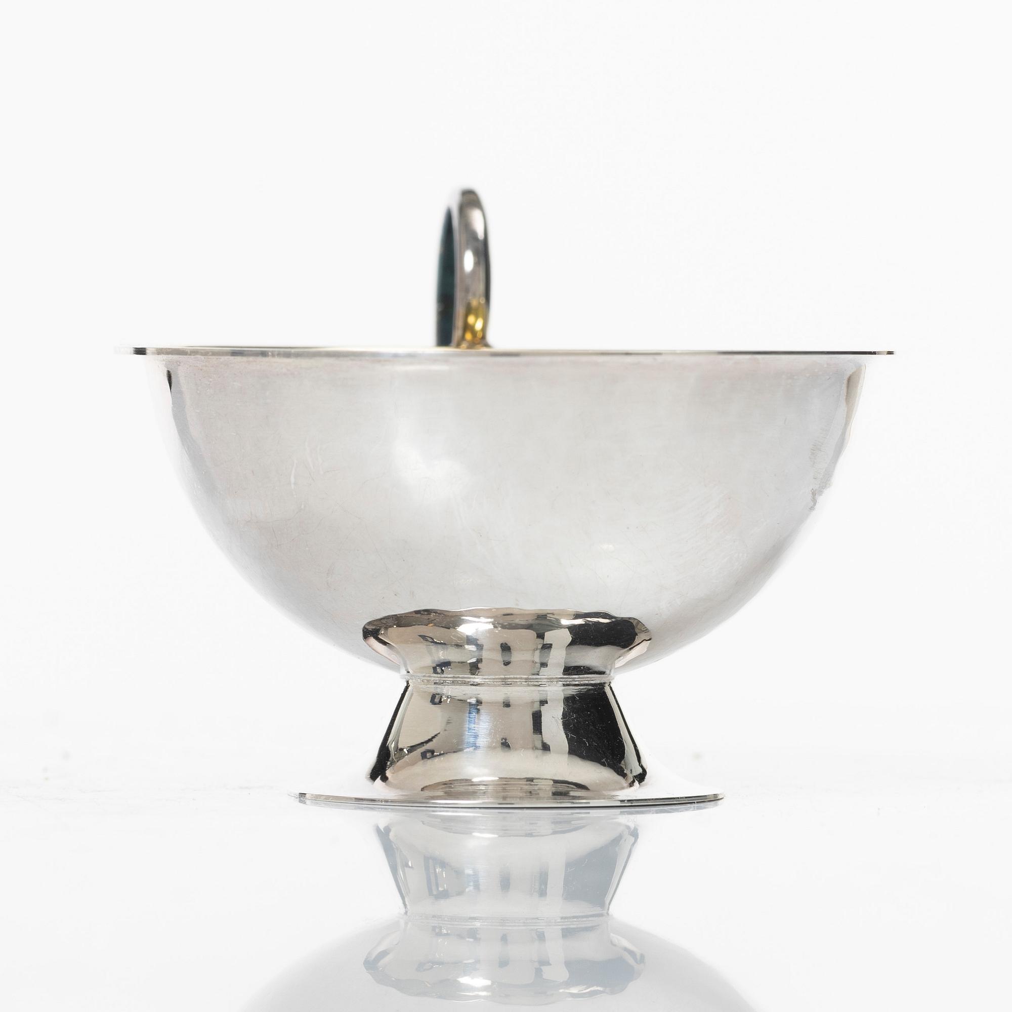 A set of six silver punsch mugs, Gundefeldt & Falk Silverware, 1961.