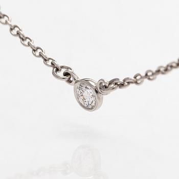 Tiffany & Co, Elsa Peretti, a platinum necklace, "Diamonds by the Yard",with a diamond approx. 0.05 ct.