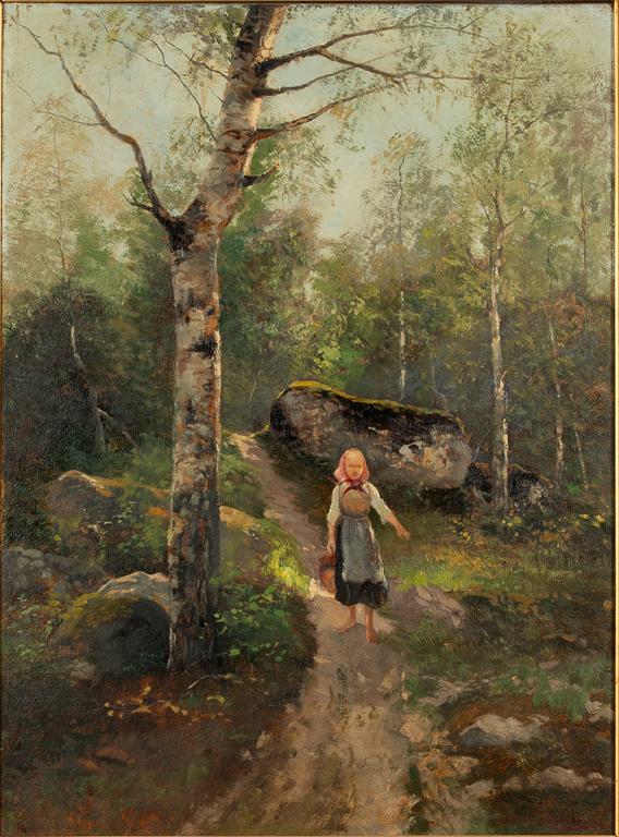 Severin Nilson, Flicka i björkskog.