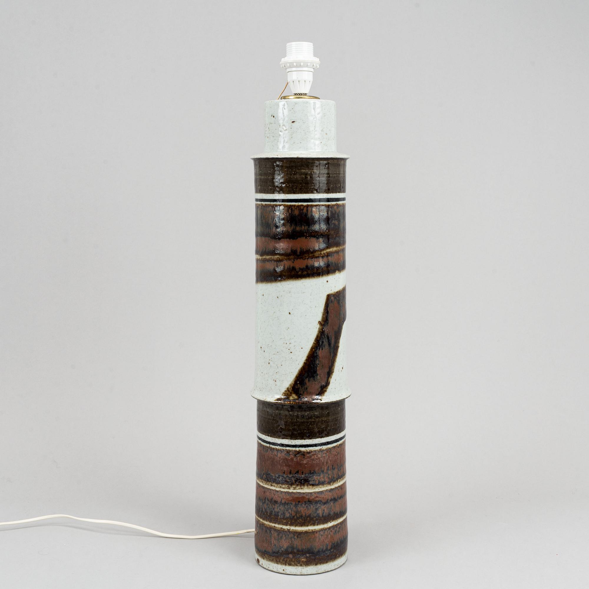 Inger Persson, a late 20th century stoneware, floor lamp for Rörstrand Ateljé, SWeden.