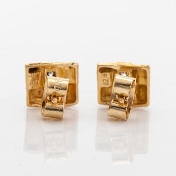 Björn Weckström, örhängen "Thai", 18K guld med diamanter. Lapponia.