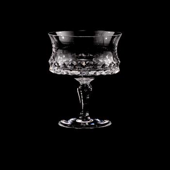 CHAMPAGNESKÅLAR, 12 st, "Silvia", Orrefors, 1900-talets andra hälft.