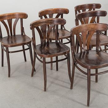 A SET OF 6 THONET STYLE CHAIRS, first half of 20th century.