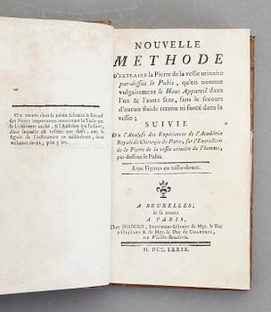 BOK, "NOUVELLE METHODE pour extraire la pierre", Paris 1779.