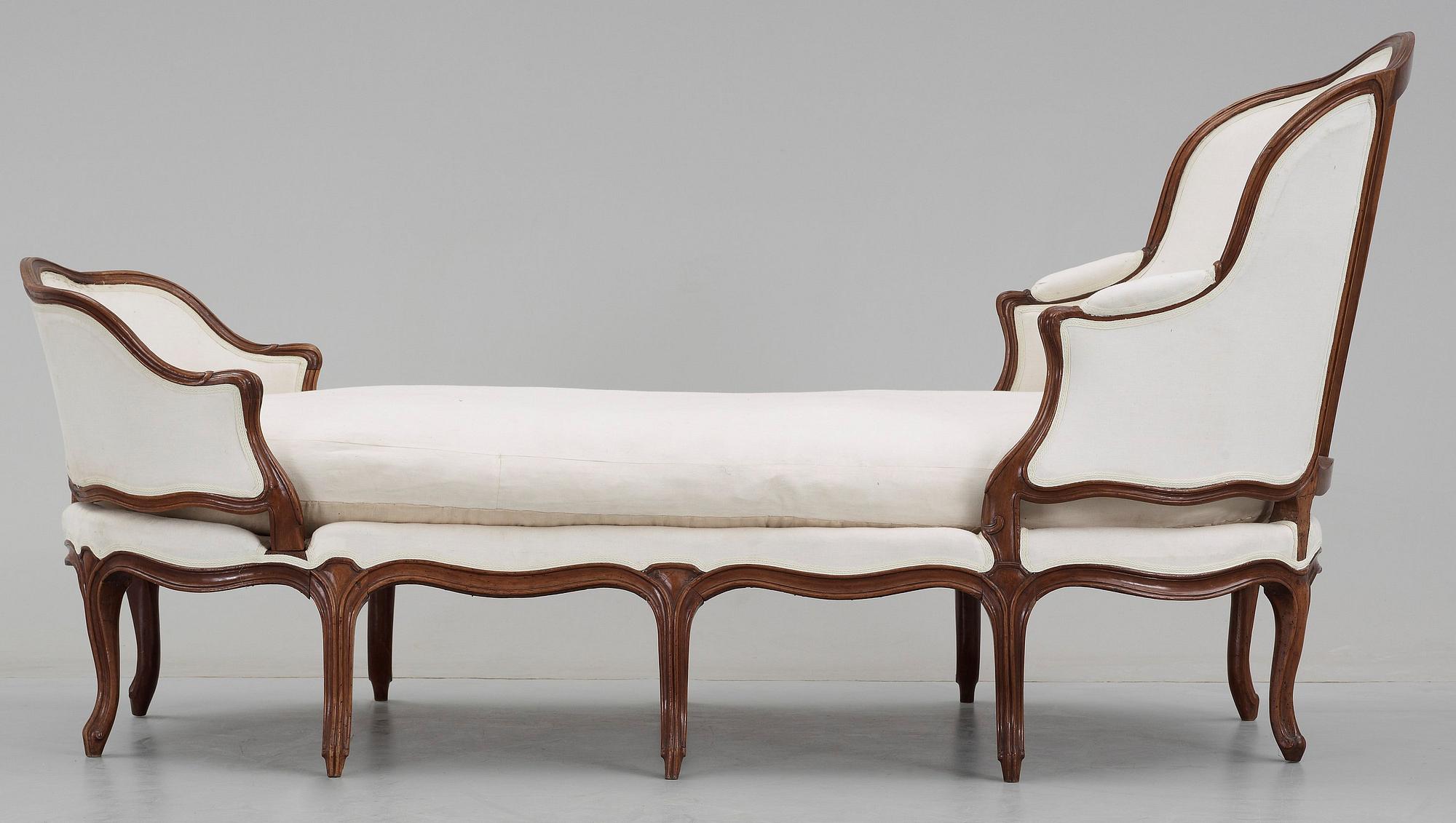 CHAISE LONGUE, rokokostil,1800-talets andra hälft.