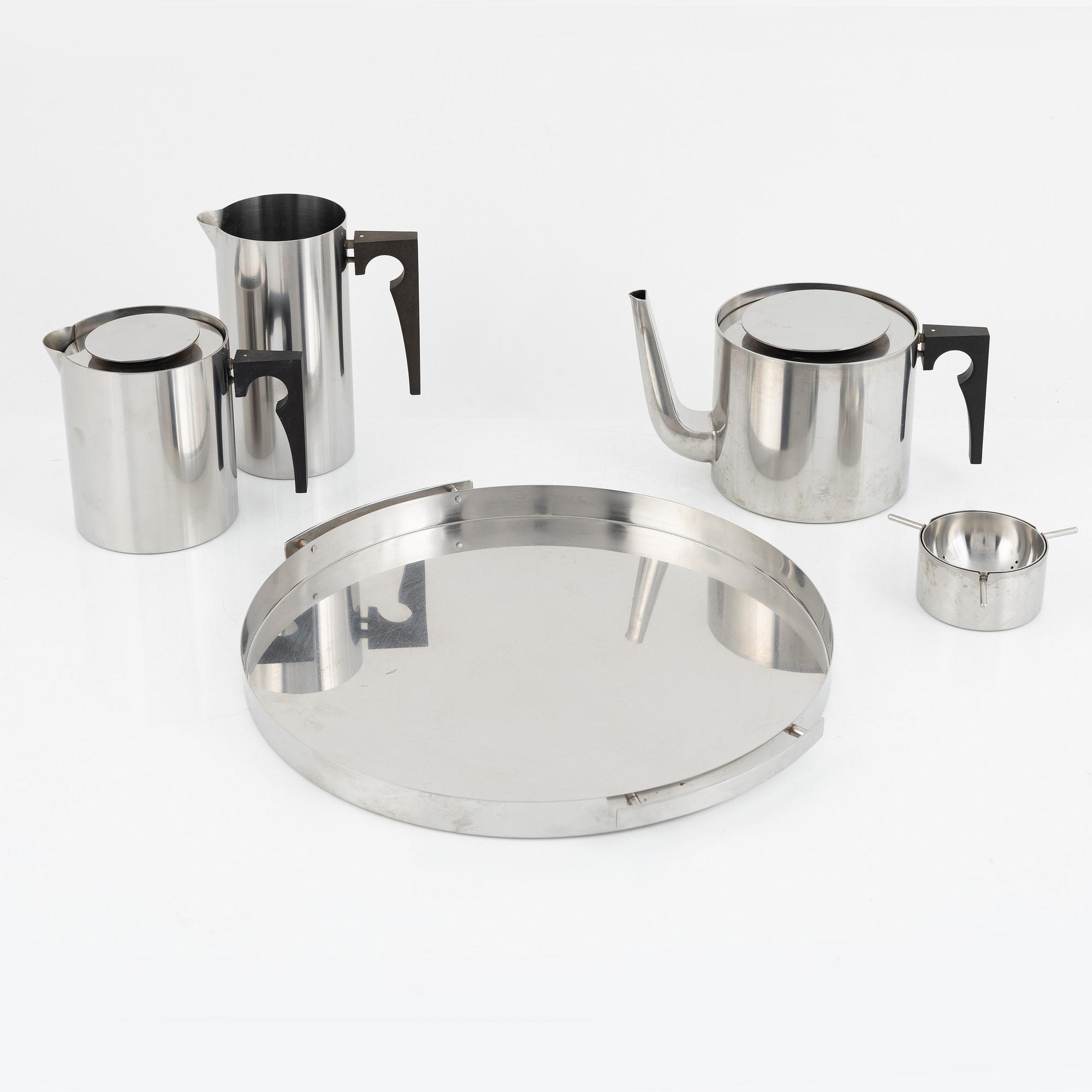 Arne Jacobsen, 5 delar, "Cylinda-Line", Stelton, Danmark.