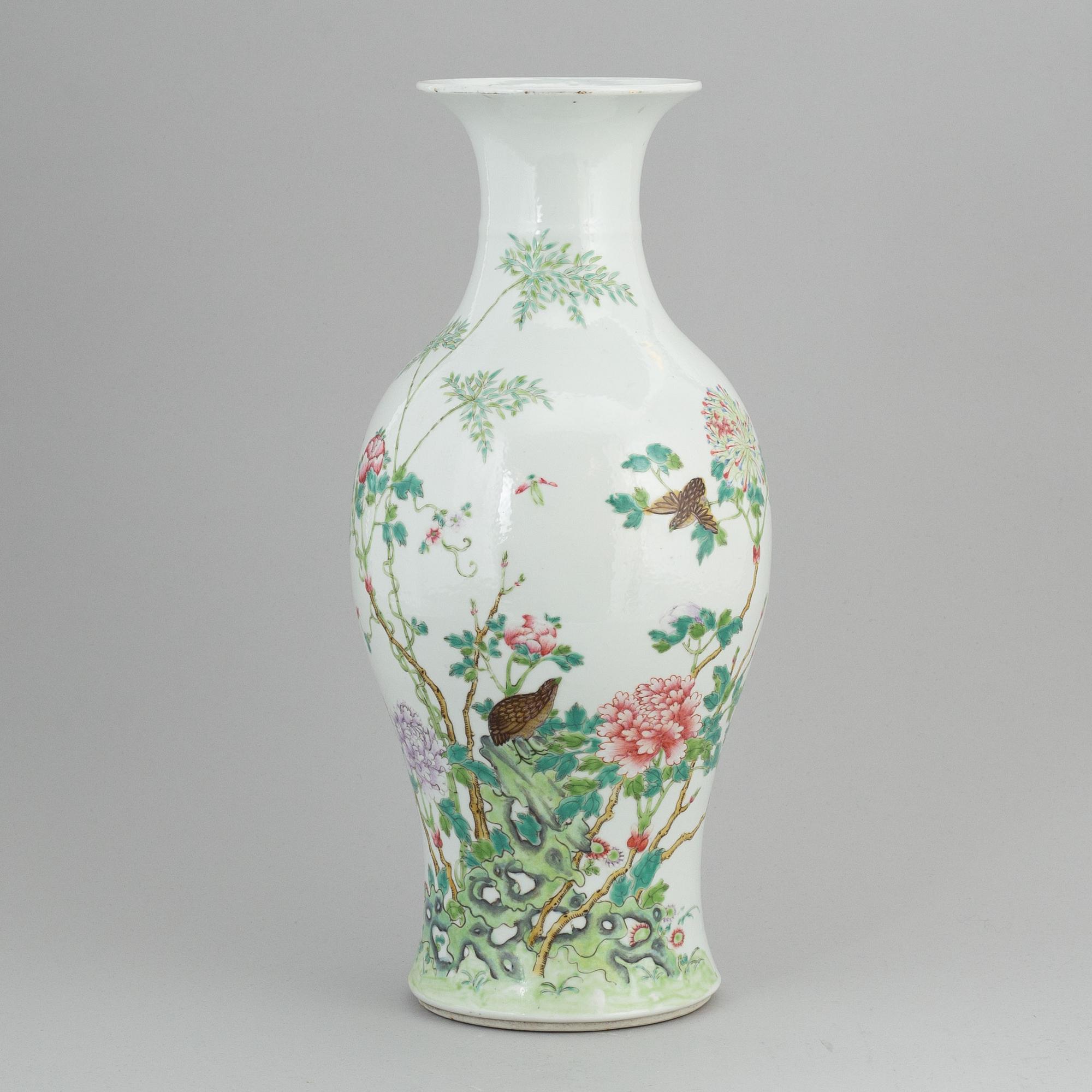 A Chinese famille rose vase, 20th century.