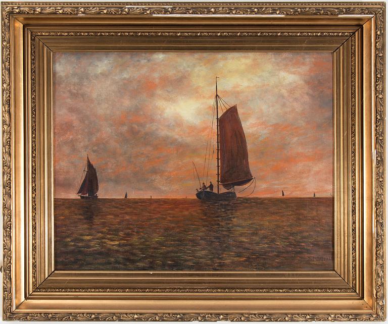 JOHAN JOHANSON, oil on canvas, signed Joh Johanson, 19th/20th century.