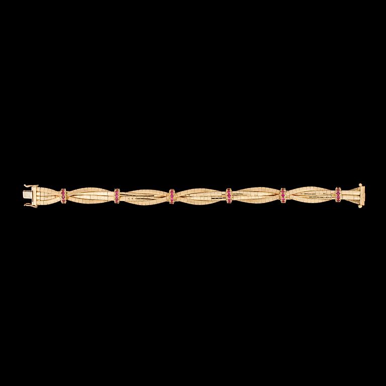 A gold bracelet, 31,5 g.