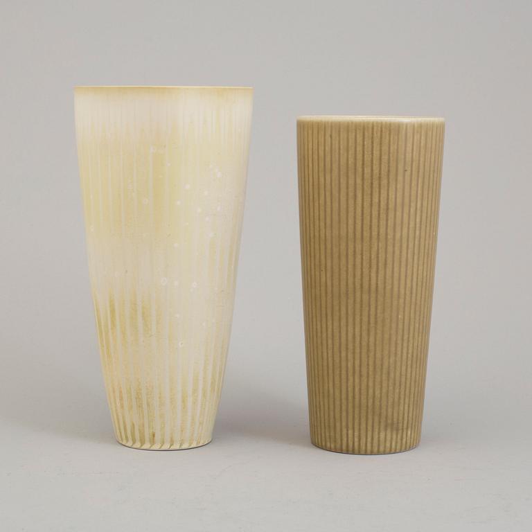 Two stoneware vases by Gunnar Nylund, Rörstrand.