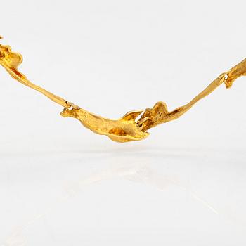 Björn Weckström, A 14K gold collier "Orchid Psychedelic". Lapponia 1969.