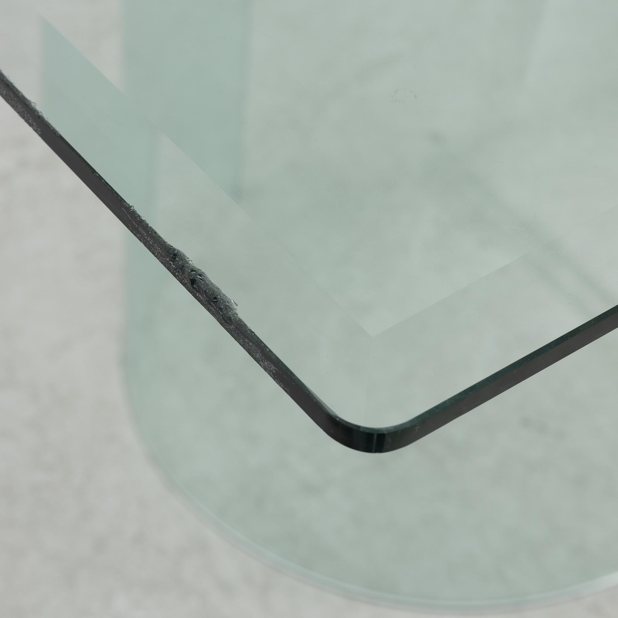 Dining table, glass, contemporary.