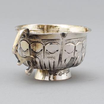 A Russian 18th century silver vodka cup, makers mark Alexei Kosinov, Moscow 1791.