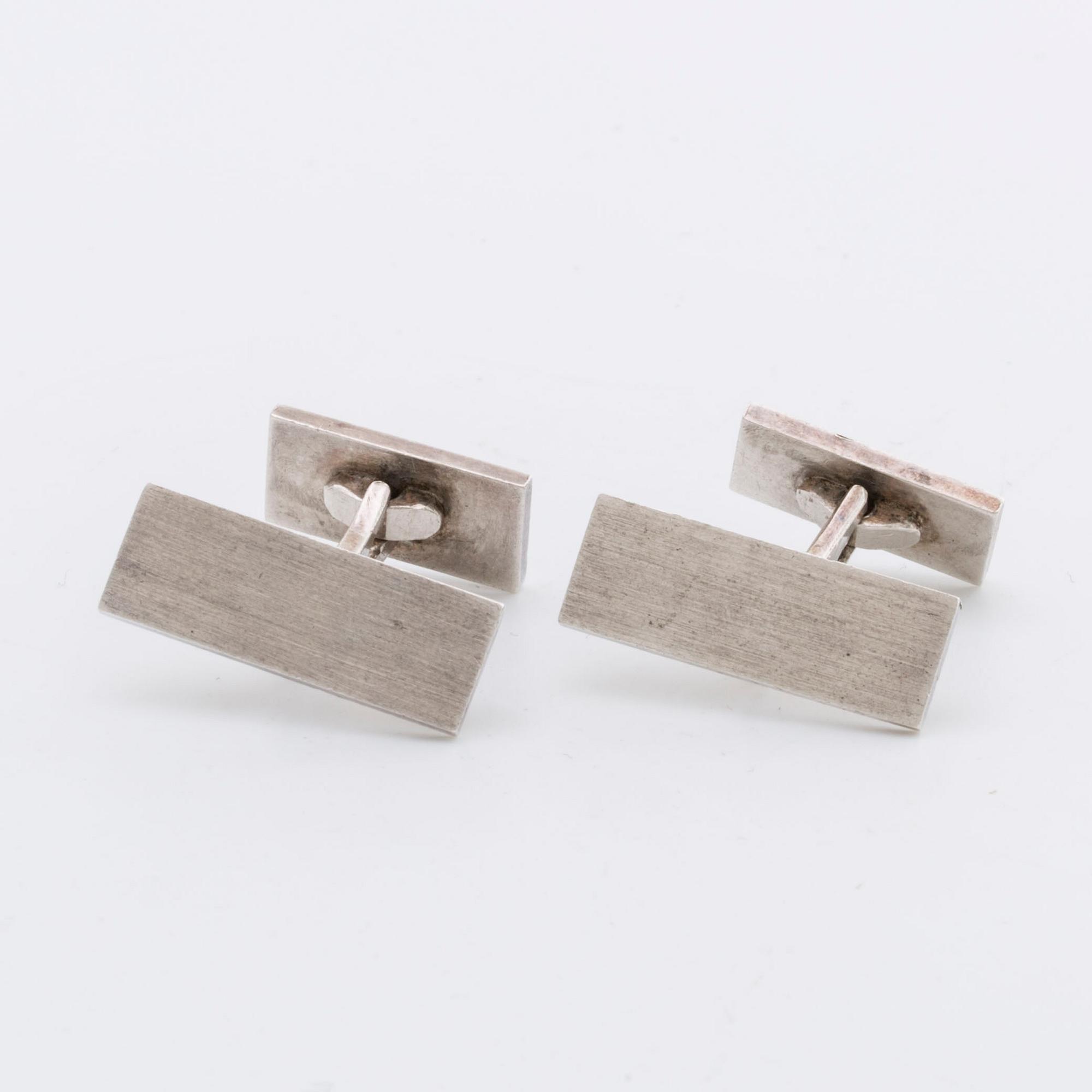 WIWEN NILSSON, cufflinks, sterling silver, Lund 1955.