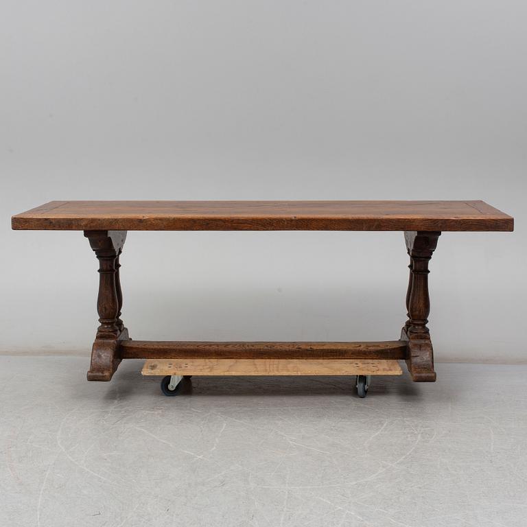 A 19th century oak table.