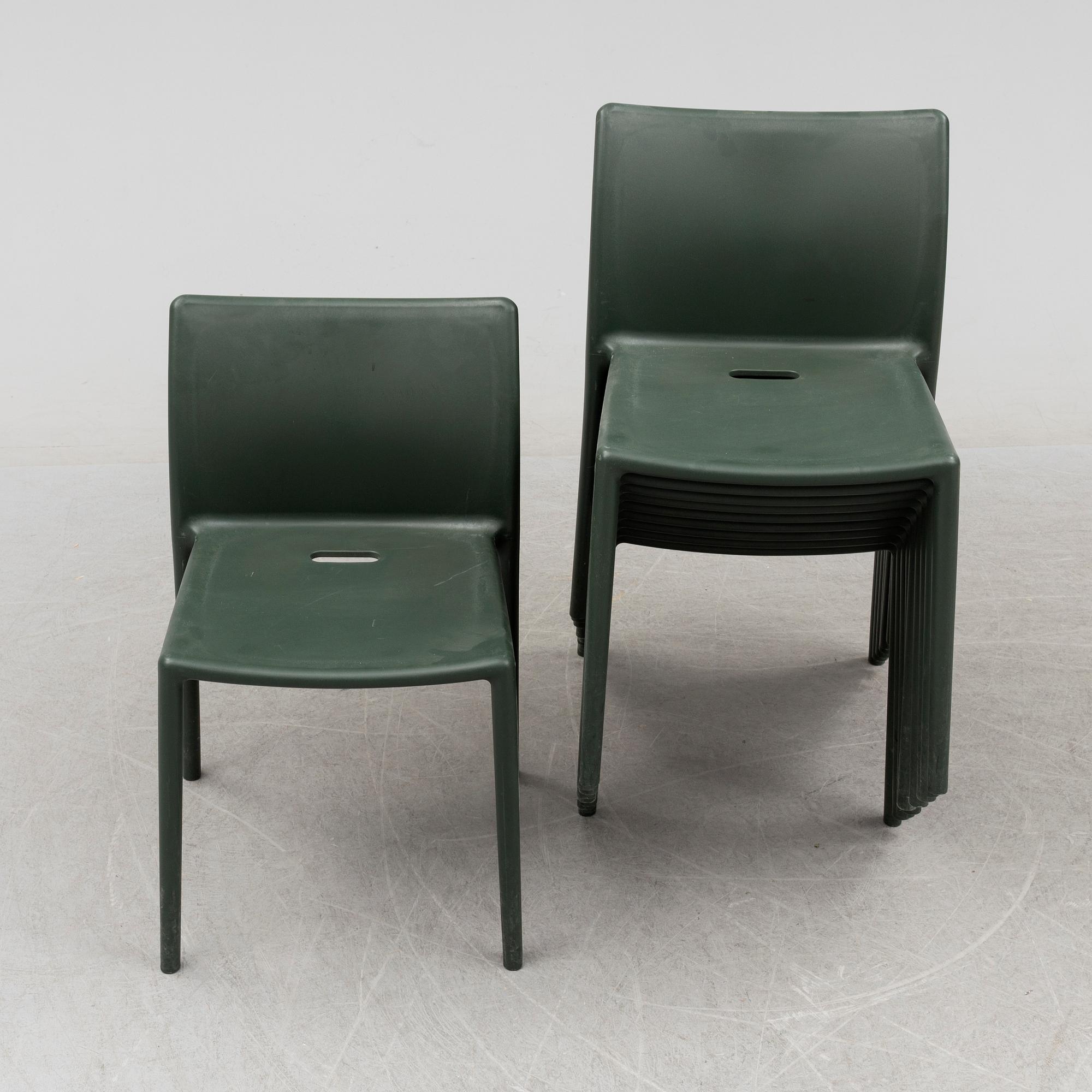 JASPER MORRISON, stolar, 10 st, "Air-Chair", Magis, Italien.