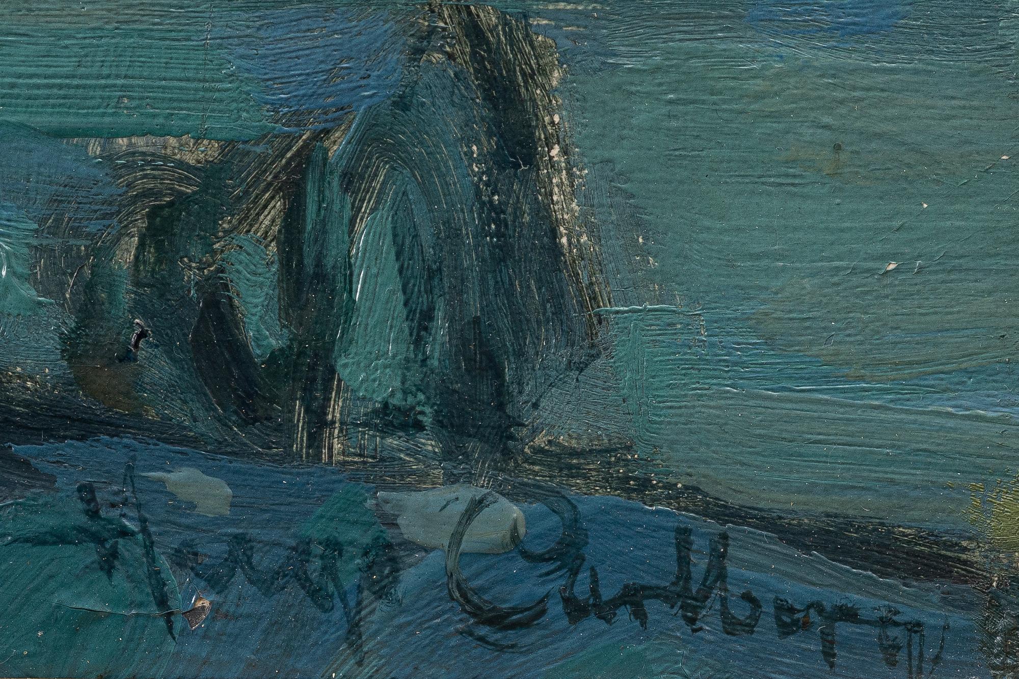 Hugo Carlberg, Landskap i blått.
