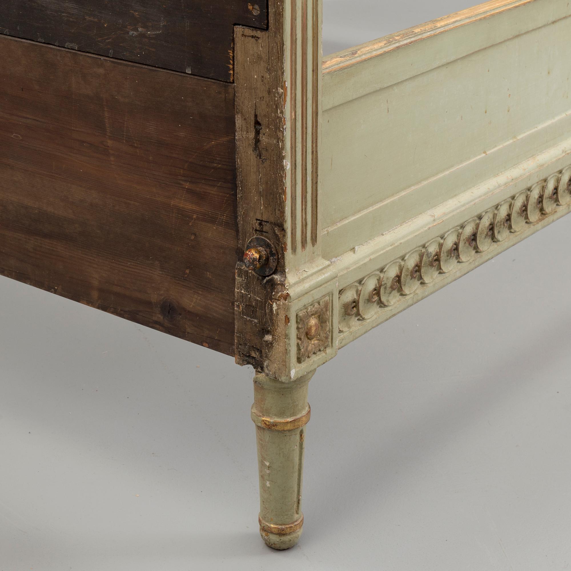 A late 18th century Gustavian bed.