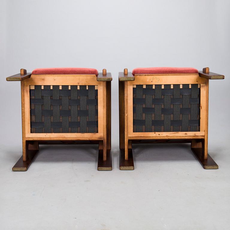 Esko Pajamies, a pair of 1970's 'Bonanza' armchairs for Asko, Finland.