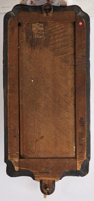 A pair of Gustavian engraved glass one-branch girandole mirrors by N. Meunier (master in Stockholm 1754-97).