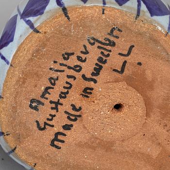 LISA LARSON, figuriner, 4 st, stengods, ABC-flickorna, Gustavsberg, 1958-73.