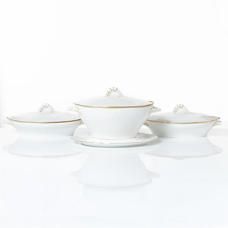 Alf Wallander, a 69 pieces dinner service, porcelain, "Fjäril", Rörstrand, early 20th century.