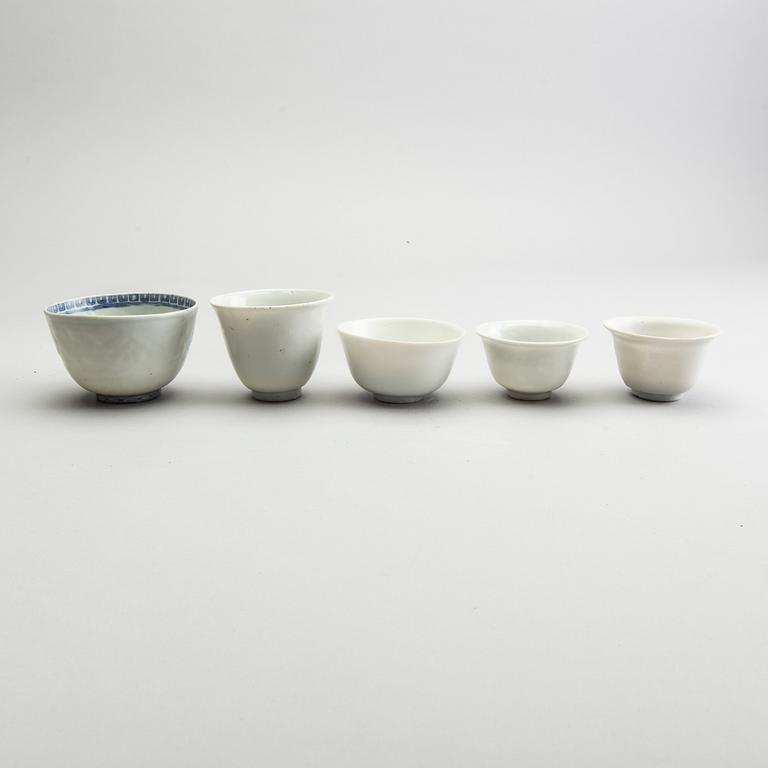 A group of five odd cups, Ming dynasty (1368-1644).