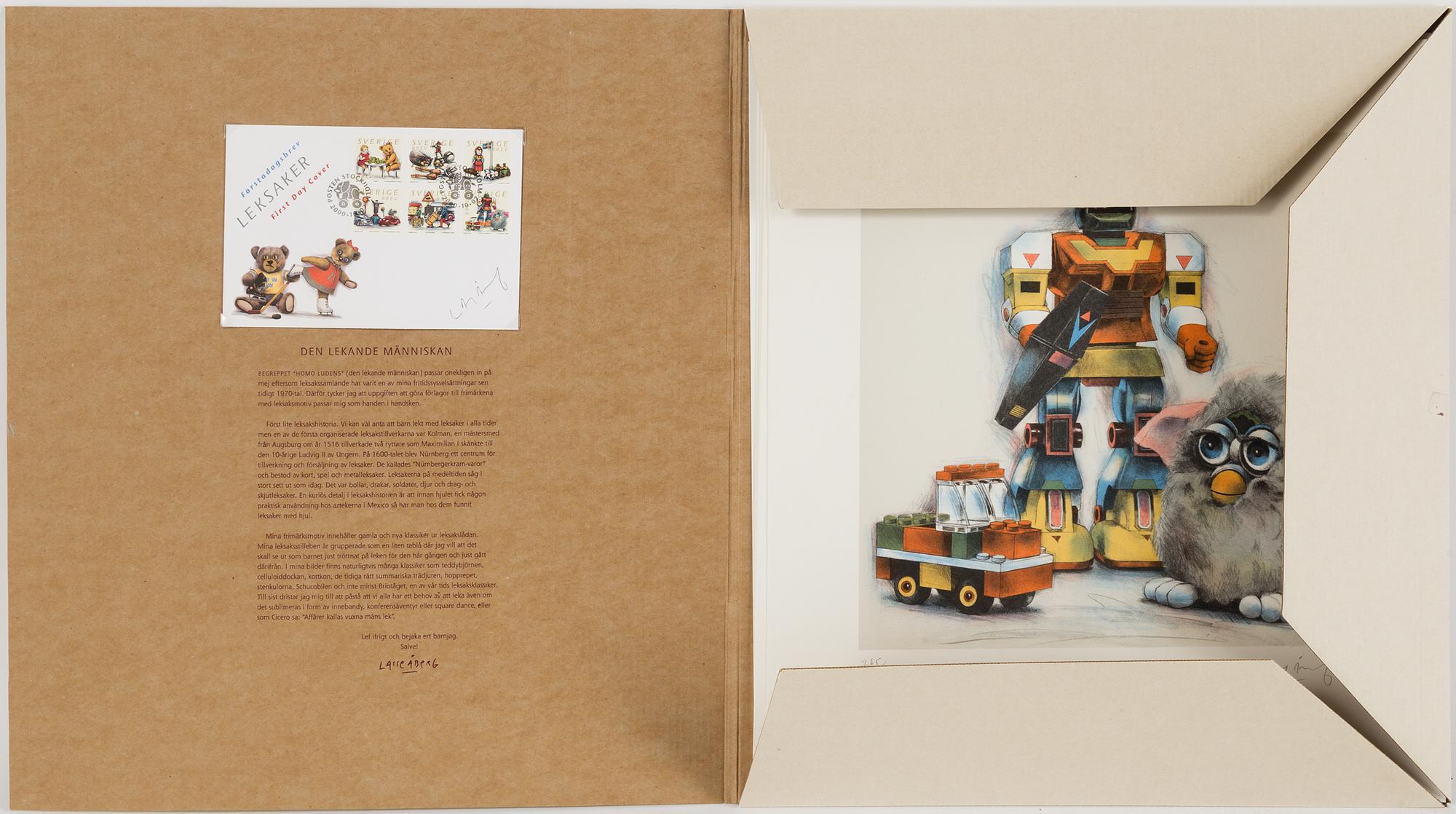 LASSE ÅBERG, portfolio with 6 lithographs in colour, signed 265/290.