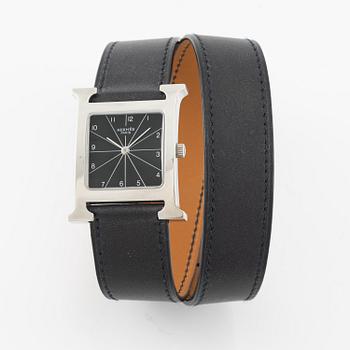Hermès, Paris, Heure H, wristwatch, 26 x 26 (35) mm.