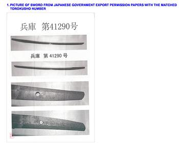 JAPANSKT SVÄRD, stål, sign Tamba no kami yoshimichi, period Edo (1615-1868).