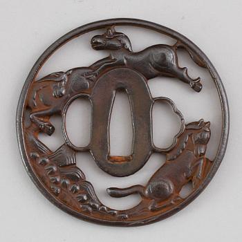 TSUBA, järn, 1800-tal.