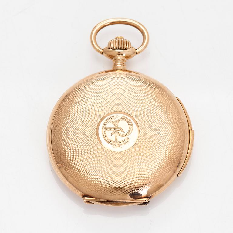 Borel fils & Cie, pocket watch, hunter, quarter repeater, 54 mm.