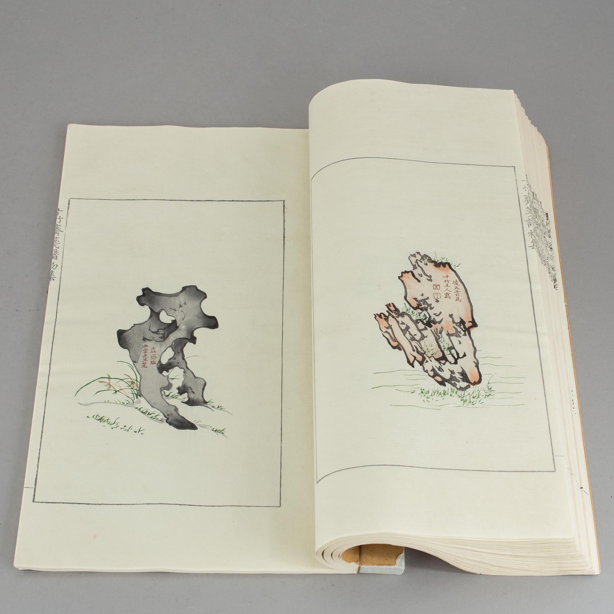 BÖCKER, 2st, Lao Tses heliga skrifer samt "Shi zhu zhai jian pu" Utgiven av Rong Bao Zhai, Peking, 1930-tal.
