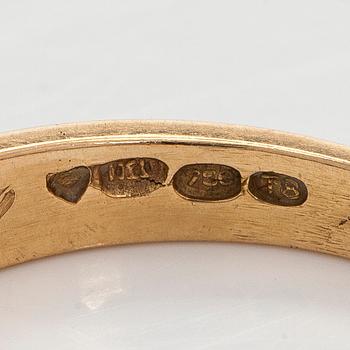 Sormus, briljanttihiotut timantit noin 1.00 ct yhteensä, 18K kultaa, Suomi 1996.